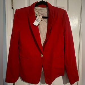 Philosophy Vibrant Red Single-Button Tailored Blazer